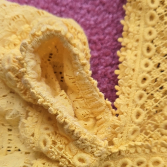 Project RUNWAY Yellow Lace Blouse - Picture 3 of 4